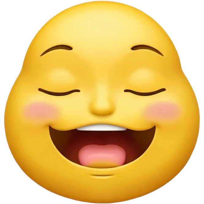 A normal yellow face emoji biting his lips with his eyes closed emoji