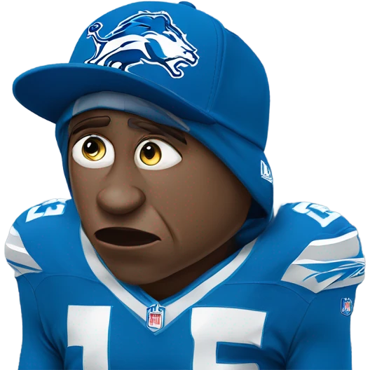 Crying Detroit lions fan emoji