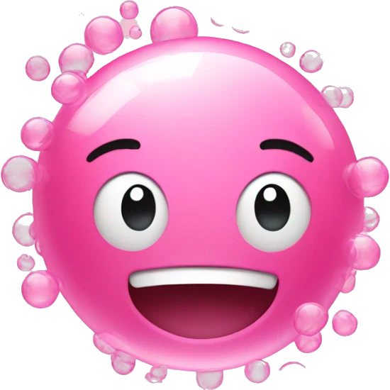 Pink bubbles floating around  emoji