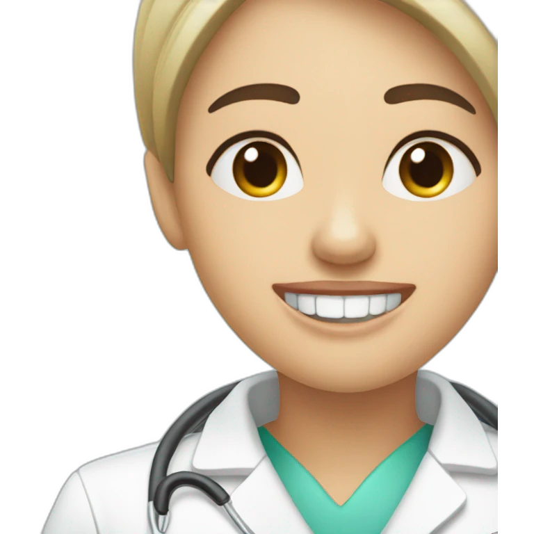 Dentista mujer morena emoji