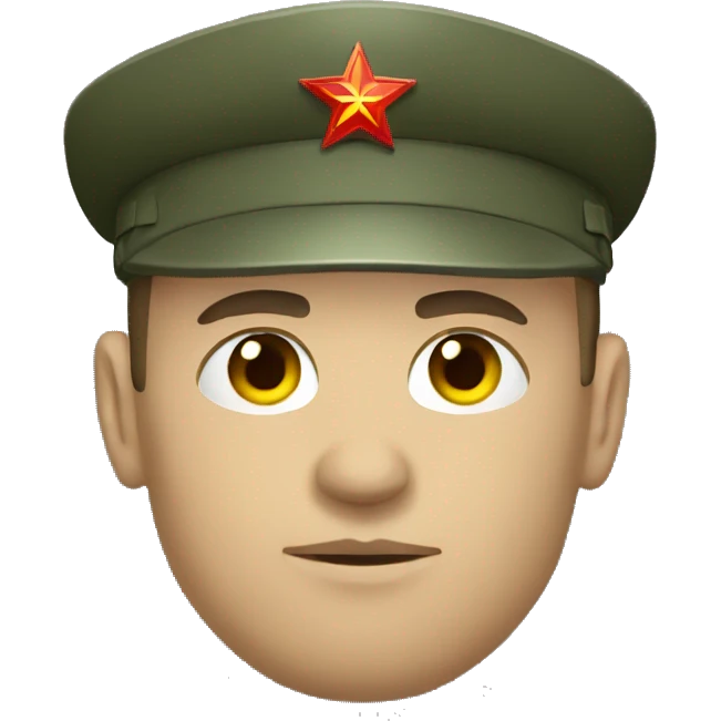 ussr soldier serious with takes emoji