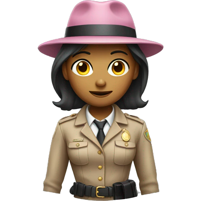Pink wearing female detective tan skin  emoji