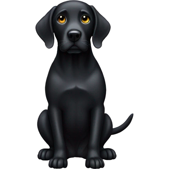Black Lab dog emoji