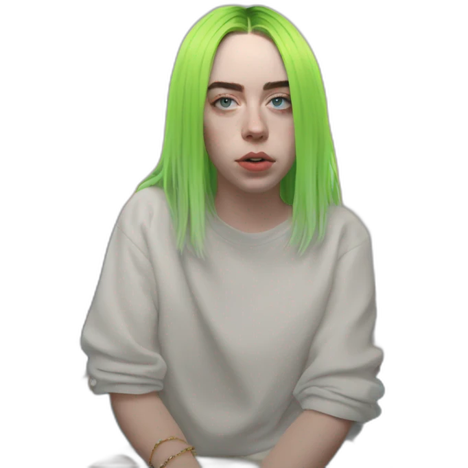 Billie Eilish at sea emoji