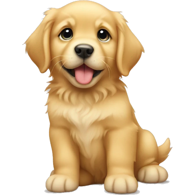 Baby golden retriever emoji