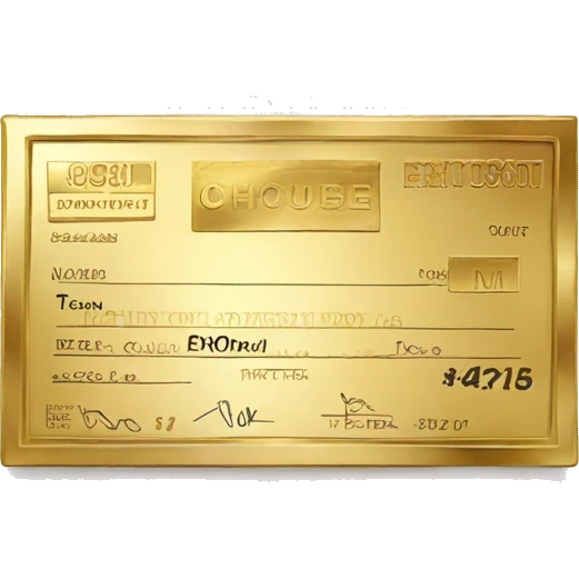 cheque Gold emoji