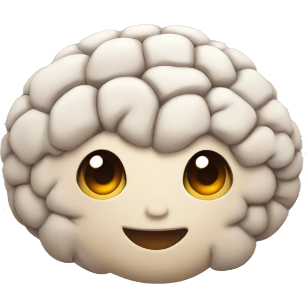 a cute brain  emoji