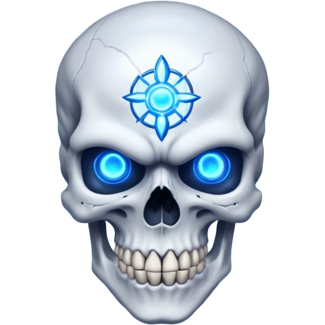 Skull with ultra instinct  emoji