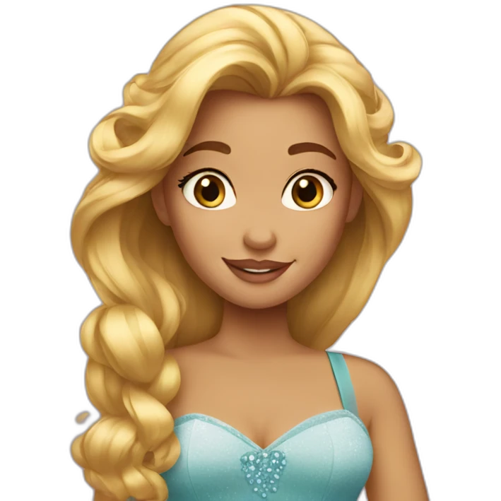 disney princess golden hair emoji