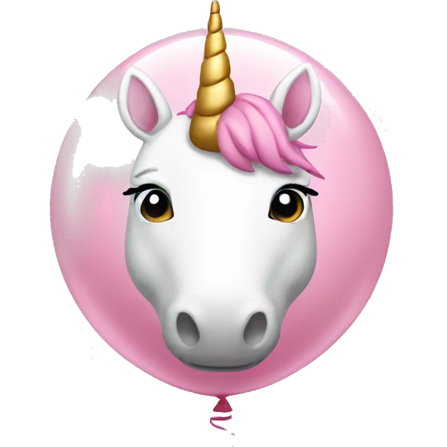 Light pink unicorn balloon  emoji