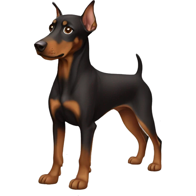brown mini doberman emoji
