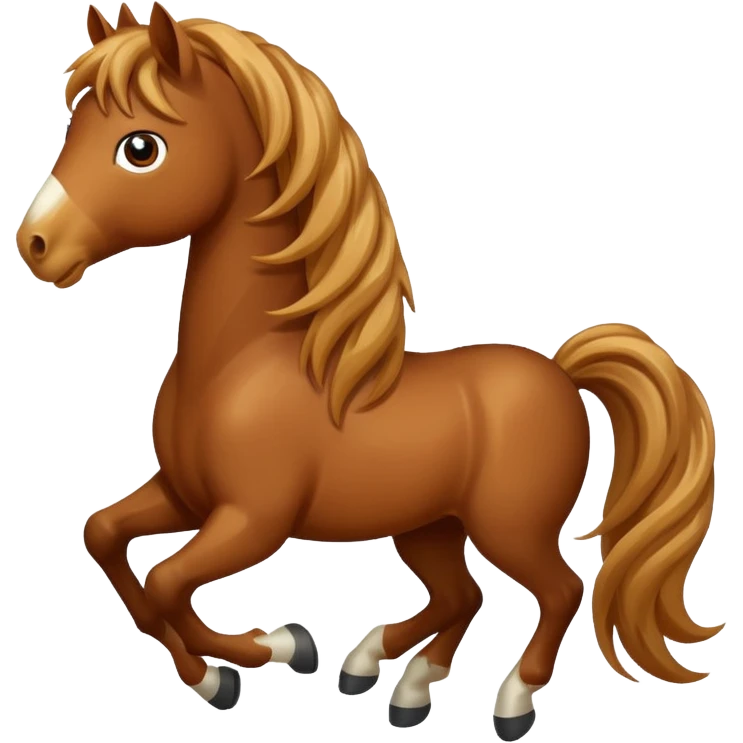 the horse should be more cartoon emoji