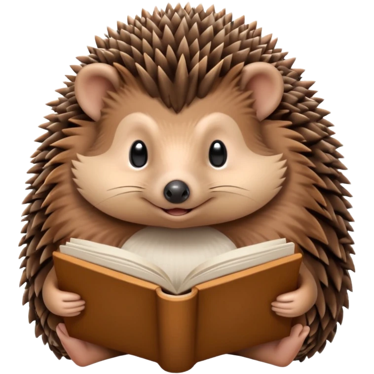hedgehog + book emoji
