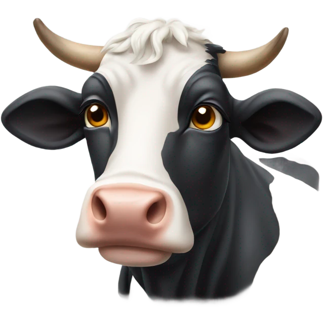 Blank stare cow emoji