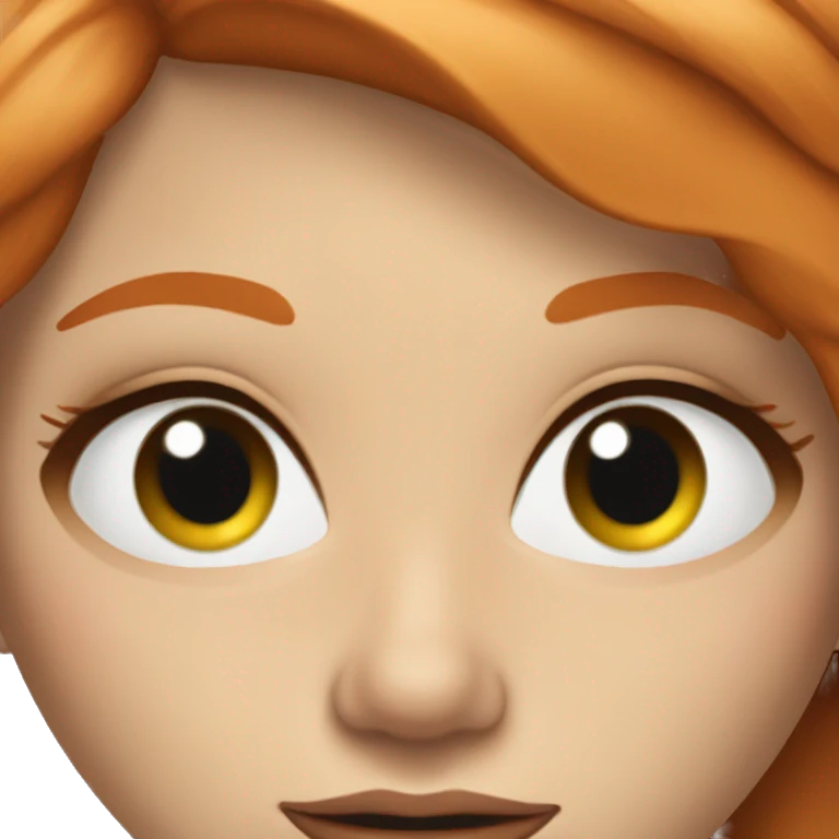 beautiful top model ginger girl  emoji