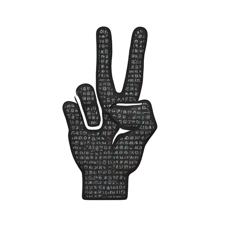 Peace sign emoji