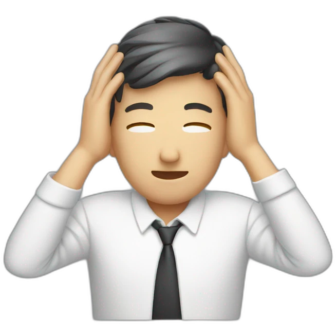 Hands on head emoji