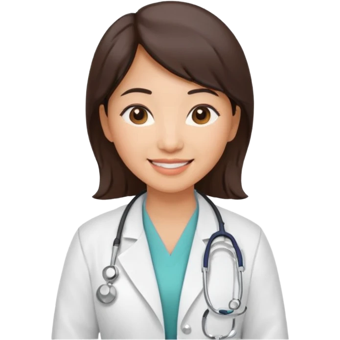 Asian female doctor obstetrician emoji