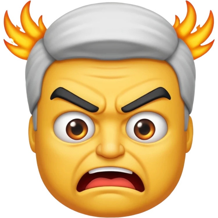 Text mopo above and an angry man emoji