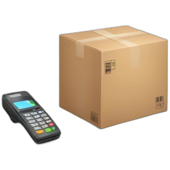 Phone scanning a parcel emoji
