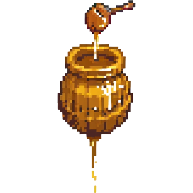 simple honey pot with honey dripping emoji