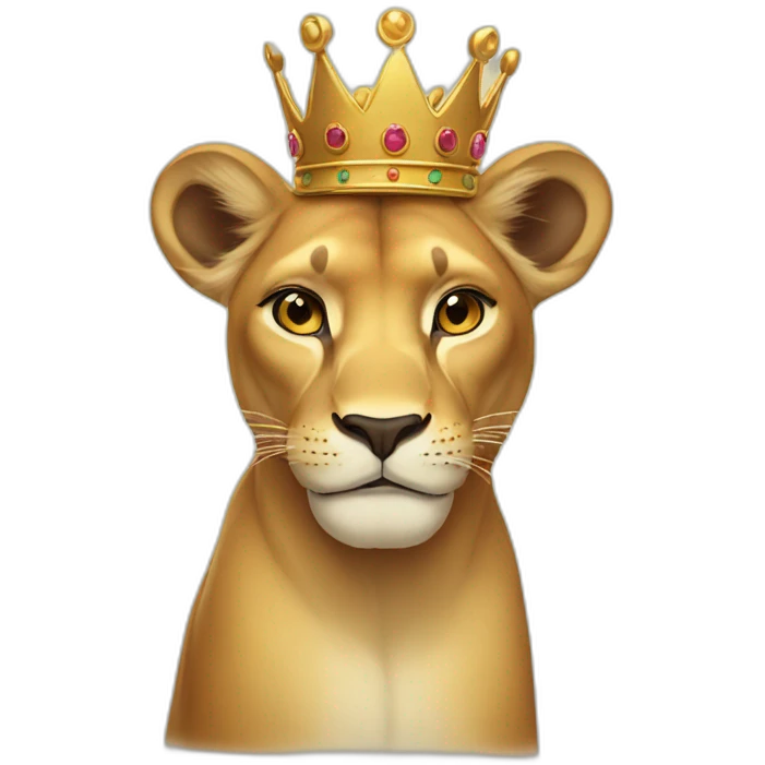 Lioness with crown emoji