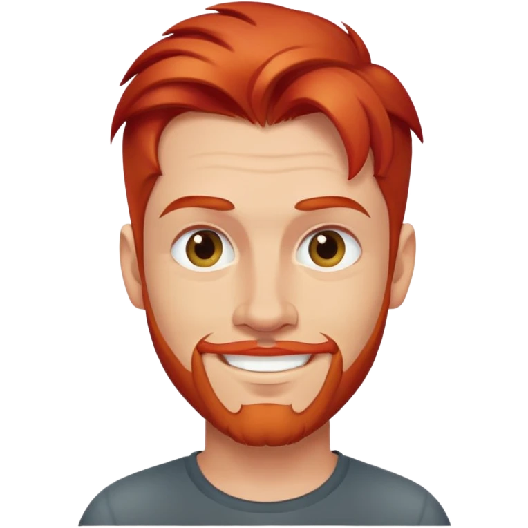 Smirking man with red hair and goatee  emoji