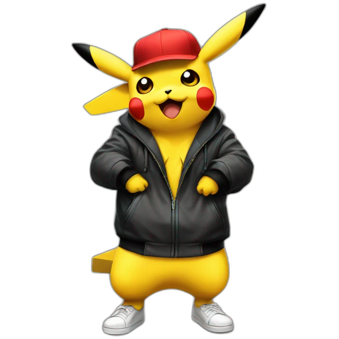 Pikachu as a gangster emoji