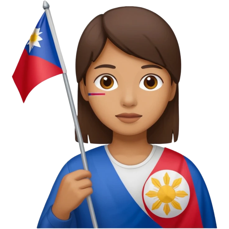 Holding a Philippine flag emoji