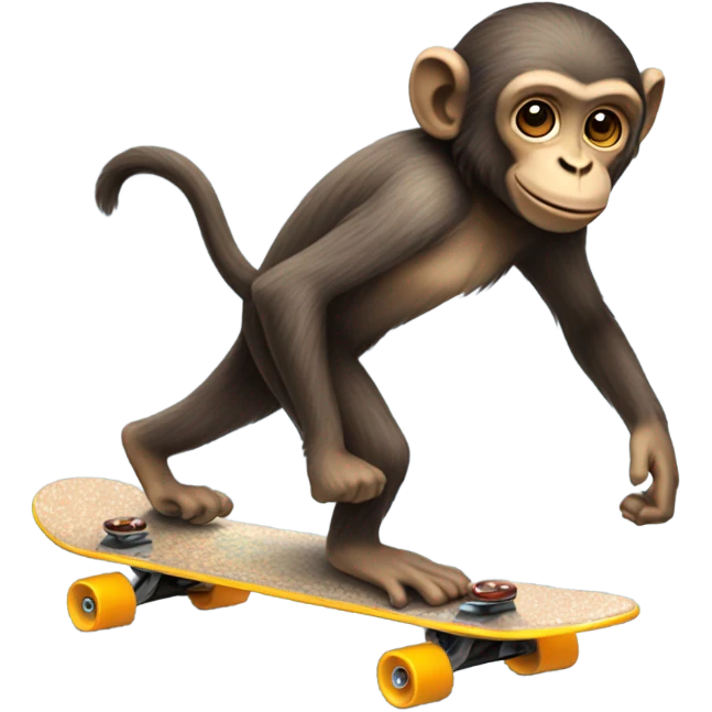 skateboarding monkey emoji
