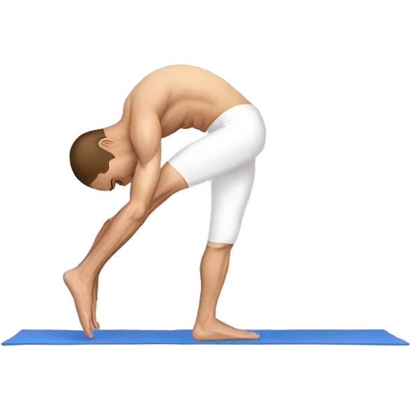 Full back bend yoga white male emoji