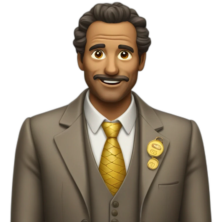 A snake oil salesman emoji