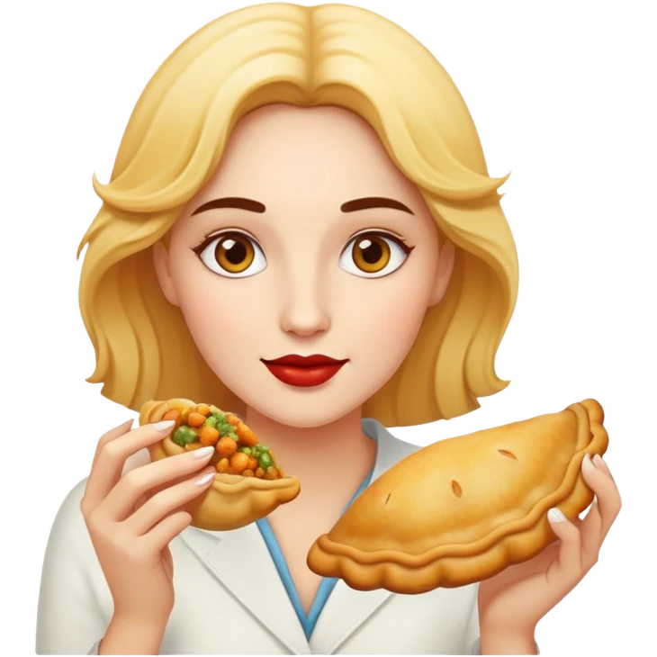 Persona mujer y empanadas  emoji