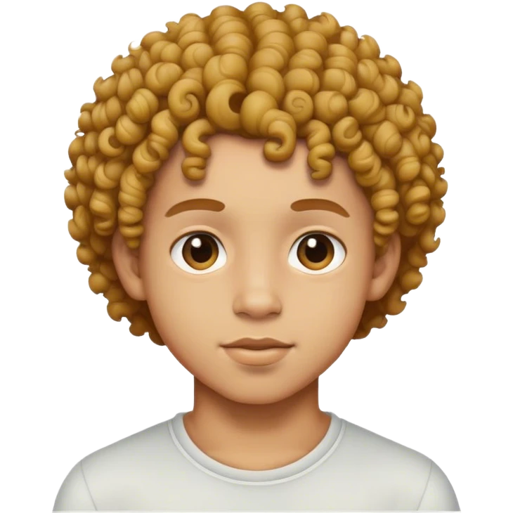 light skin curly hair boy  emoji