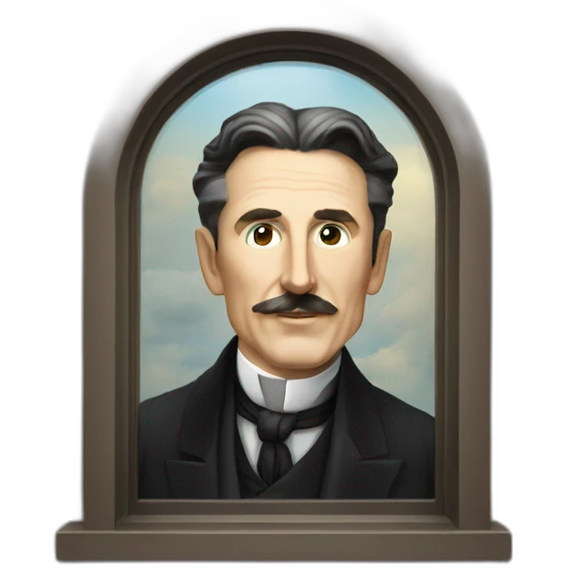 Nicola tesla on the window emoji