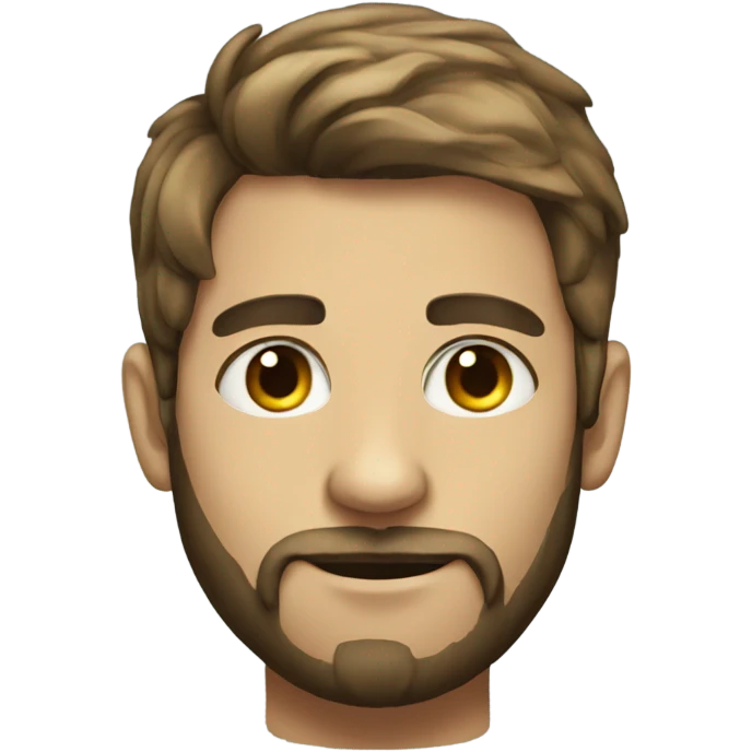 portrait of a young man with a beard emoji