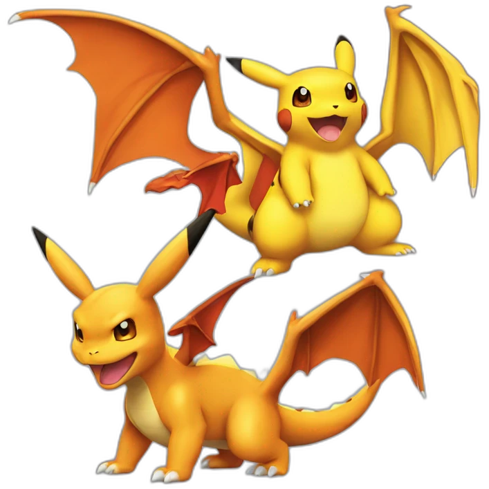 Charizard and pikachu emoji