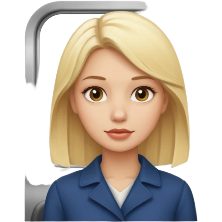 femme blonde dans un train emoji