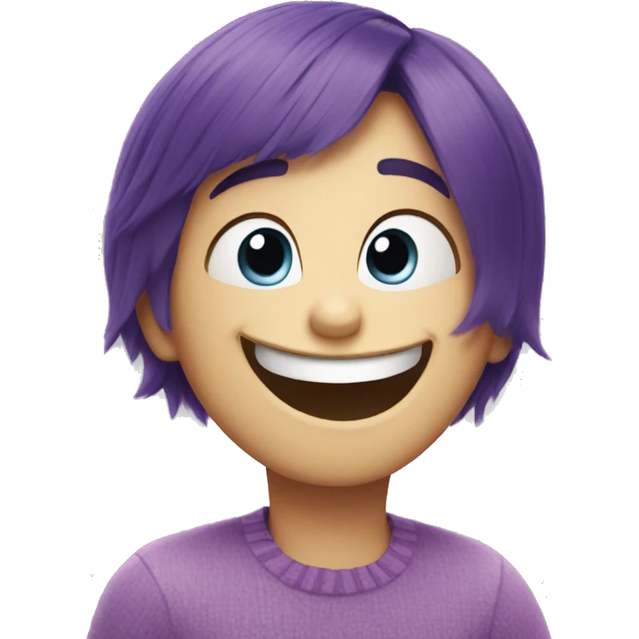 the face of a happy in inside out emoji