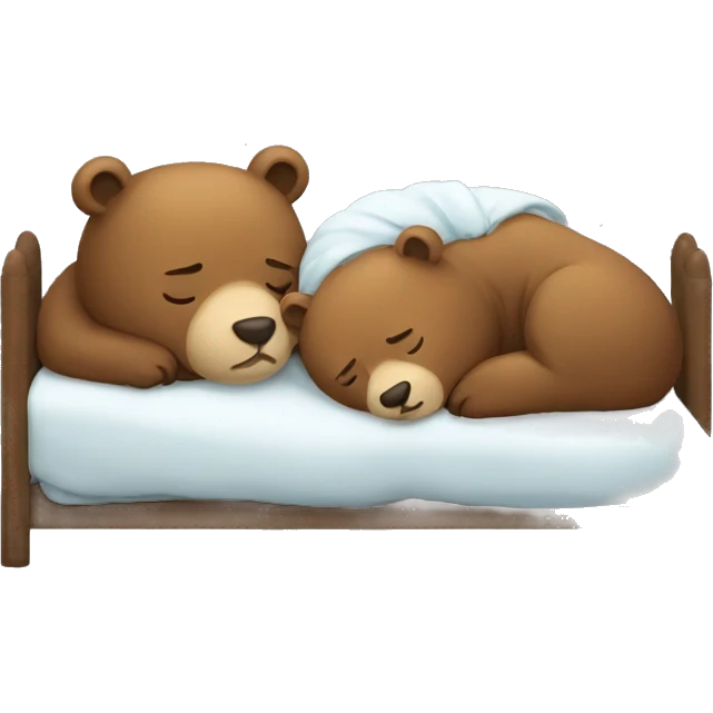 Two bears sleeping together  emoji