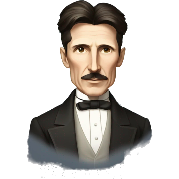 Nikola tesla with rays around emoji