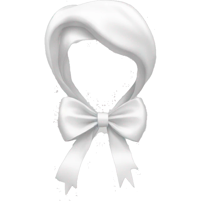 A white bow emoji