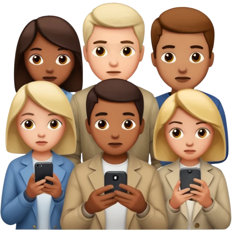 people searching something with iphone emoji