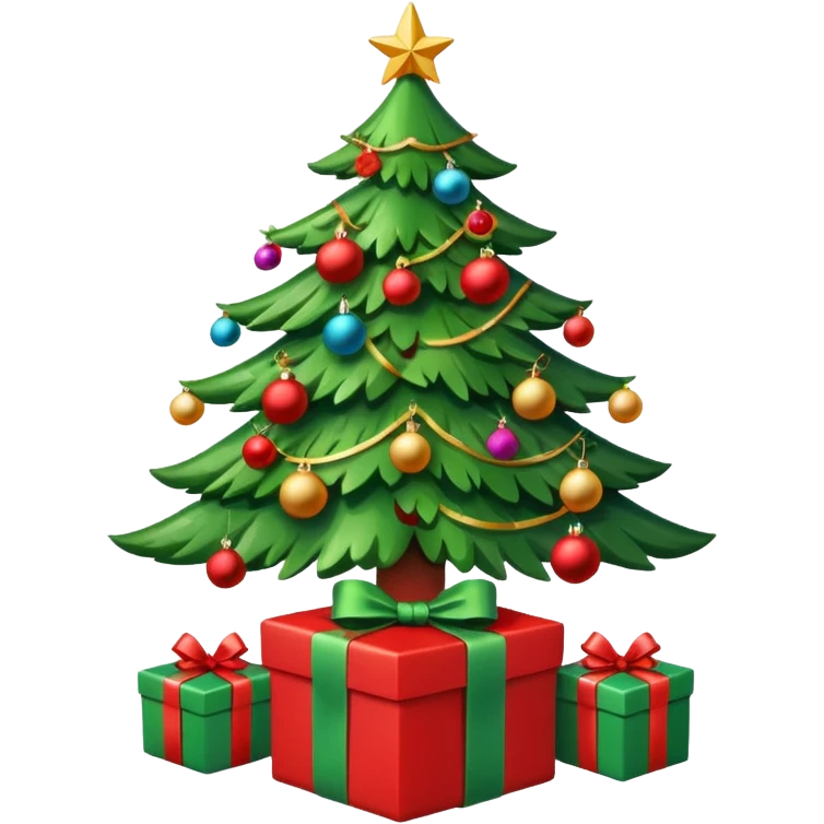 Árvore de natal,bolas de colocar na árvore, presente  emoji