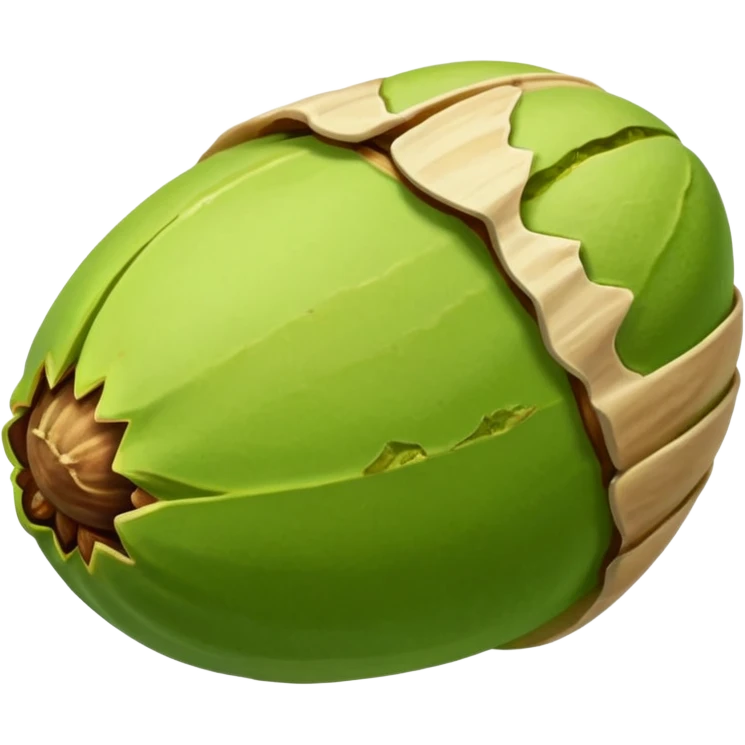 pistachio with shall emoji