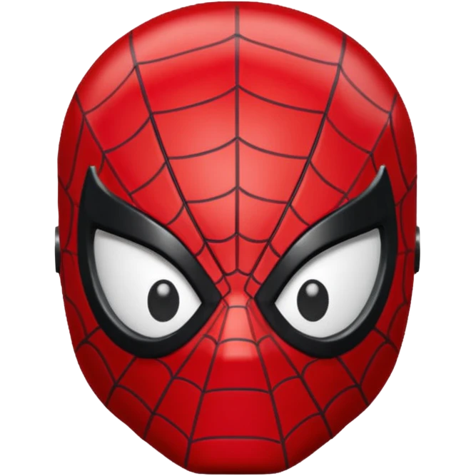 Spiderman Lego head full black not red emoji