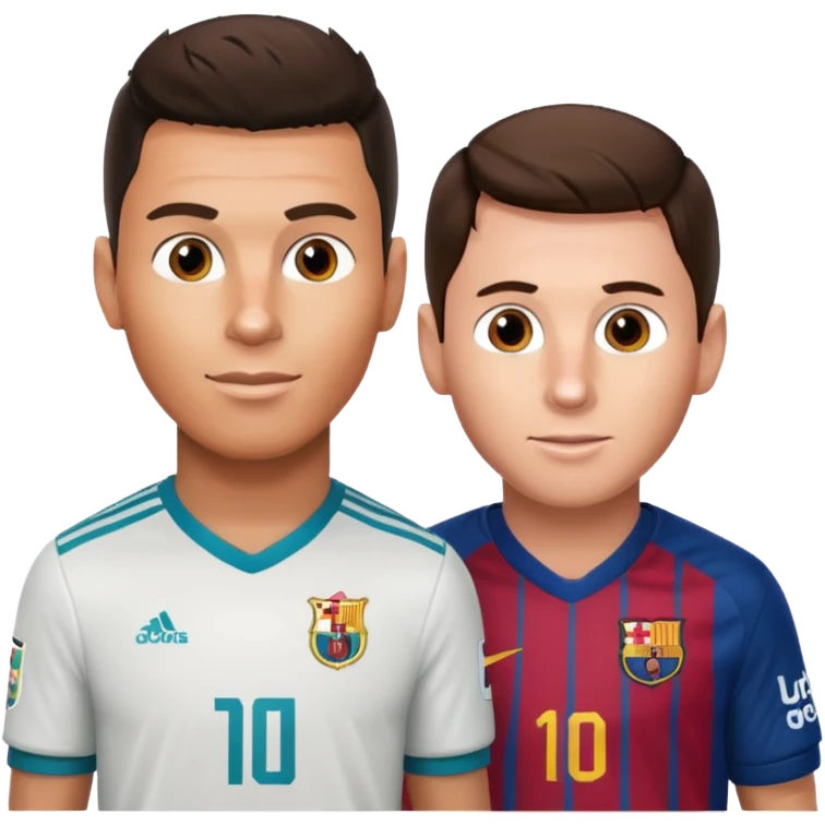 Cristiano ronaldo whit messi emoji