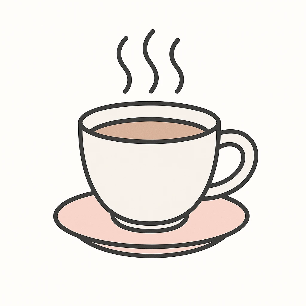 aesthetic coffee cup, cozy, warm tones emoji