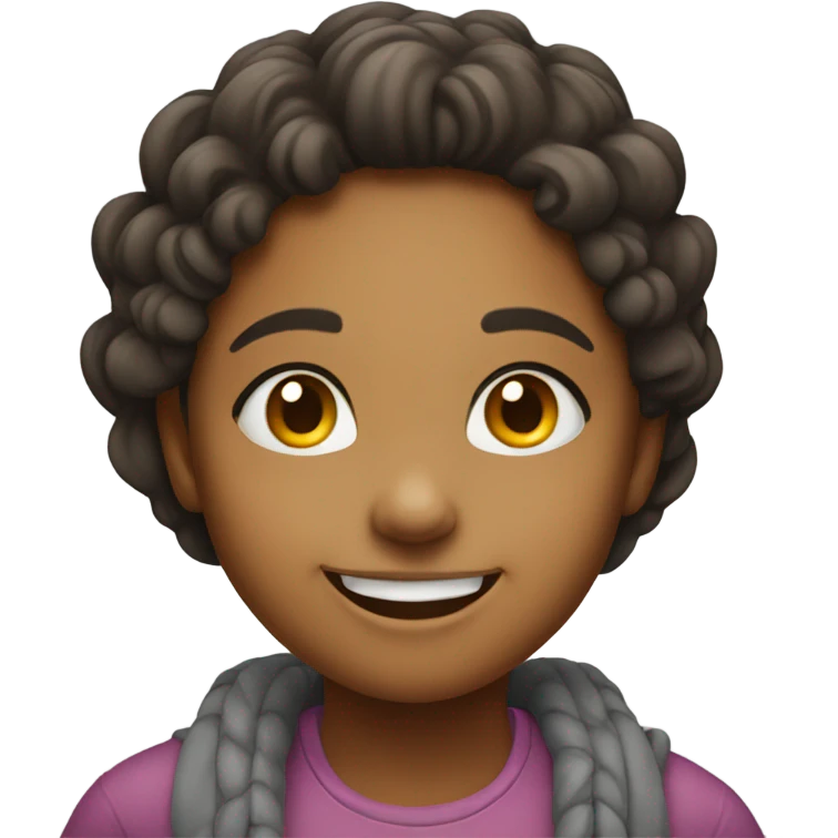 smiling girl looking at viewer emoji