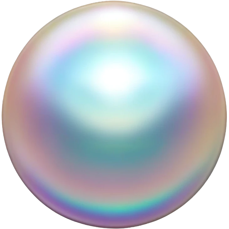 Luminous pearl gemstone with mother-of-pearl iridescence emoji